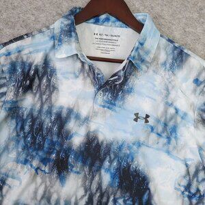 UNDER ARMOUR Mens XLT Heatgear Performance Polo Camo Abstract Loose Fit Shirt